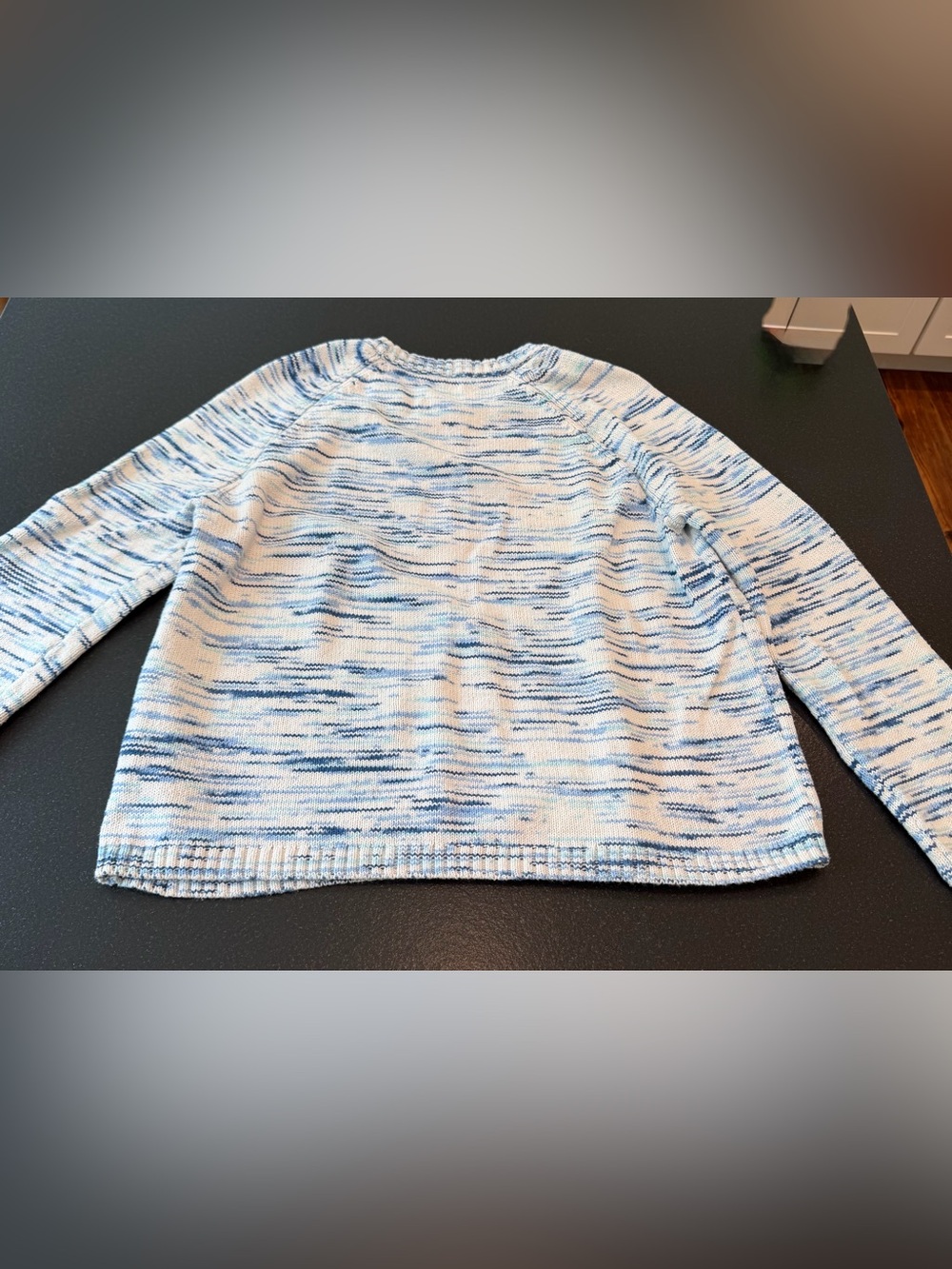 J. Crew Blue and White Marled Crewneck Sweater - Picture 8 of 9